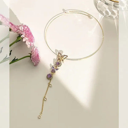 MENGJIQIAO Korean Elegant Metal round Chain Choker Jewelry for Women Girls Fashi
