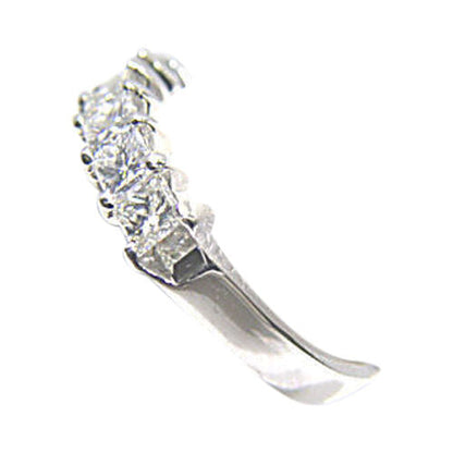 DIAMOND 6 STONE PRINCESS SHAPE DIAMOND BAND DIAMOND RING SHAPE DIAMOND BAND RING
