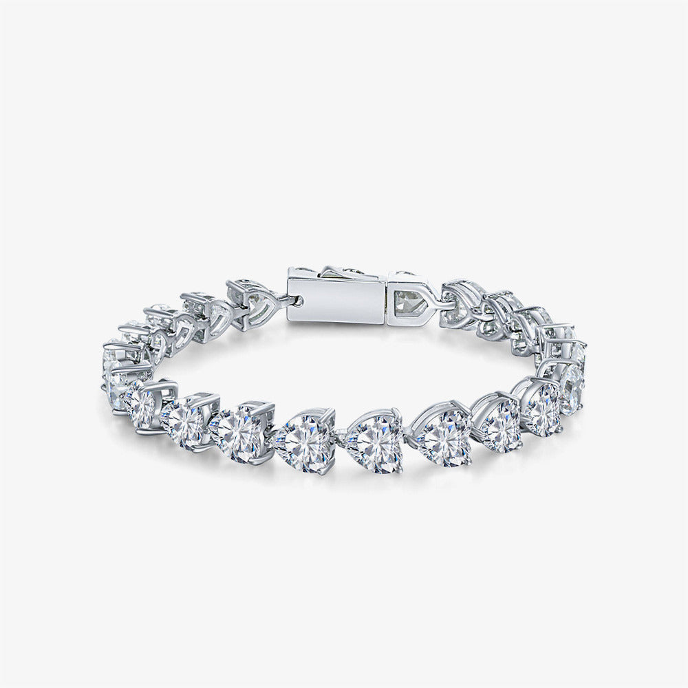 Pure Silver High Carbon Diamond Full Diamond Bracelet