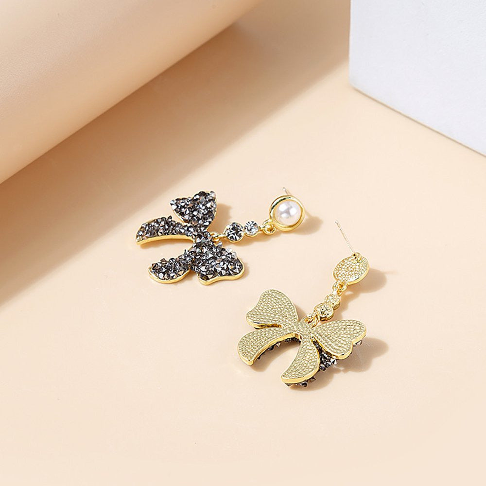 Rose Gold Earrings for Women Bow Earrings Jewellery Birthday Proposal Gift Weddi
