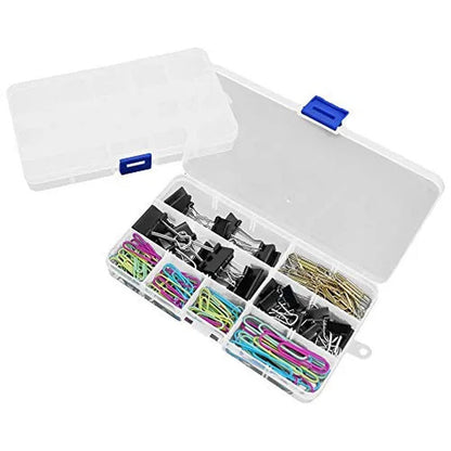 6-Pack Clear Plastic Jewelry Organizer Box with Adjustable Dividers for Bead, Na