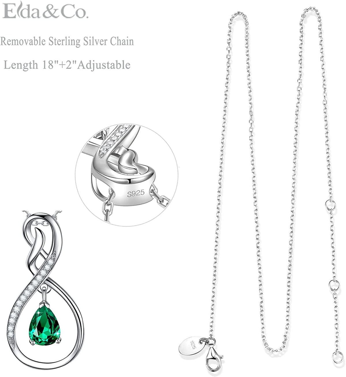 Forever Love Infinity Birthday Gifts Wife 925 Sterling Silver January February B