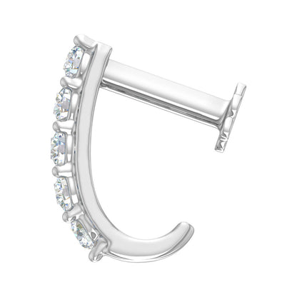 0.14 Carat Diamond Nose Pin in 18K White Gold