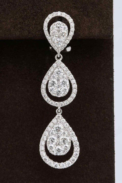 Diamond Dangle Drop Earrings