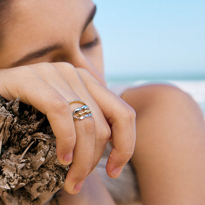 Women'S Fashion Multilayer Fringe Zircon Ring