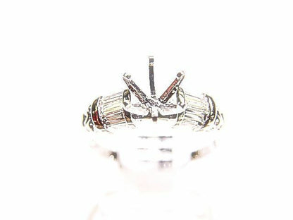 DIAMOND BAGUETTE SHAPE DOME SET 6 PRONG SET FOR A 8.90MM DIAMOND