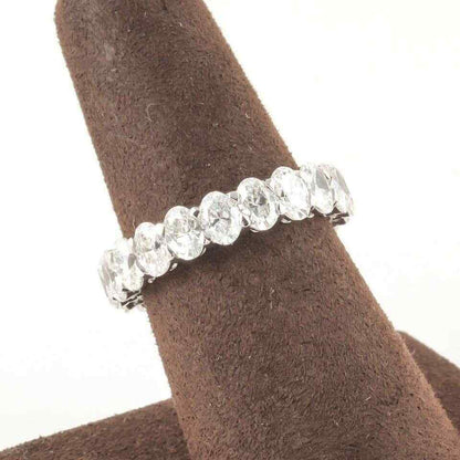 Oval Diamond White Gold Eternity Band