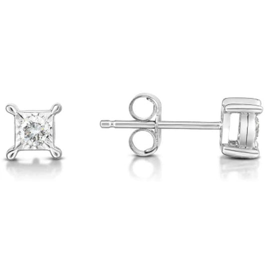 0.13 CT. T.W. Diamond Earring in 14K White Gold
