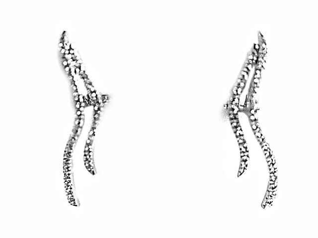 DIAMOND ROUND BR SHAPE EARRING WEAVE STYLE DIAMOND EARRING HUGGIE DANGLE STYLE