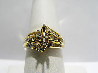 DIAMOND BAGUETTE SHAPE CHANNEL SET SETTING 6 PRONG SET
