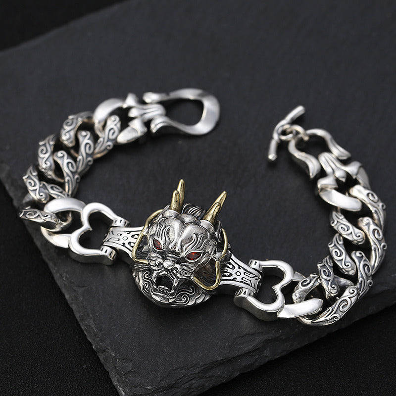 S925 Sterling Silver Creative Temperament Leading Men'S Bracelet