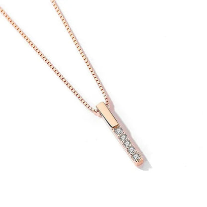 Exquisite Fashion 925 Sterling Silver Necklace Shiny Zircon Necklace Simple Geom