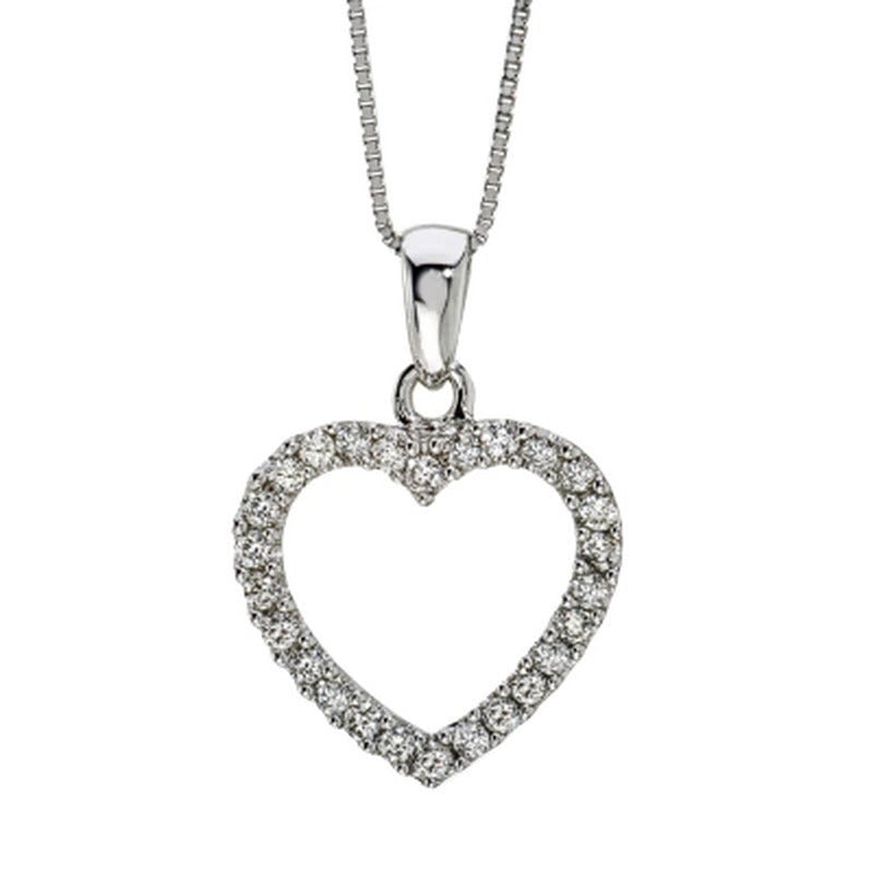 0.25 Ct. T.W. Diamond Heart Pendant in 14K Gold (H-I, I1)