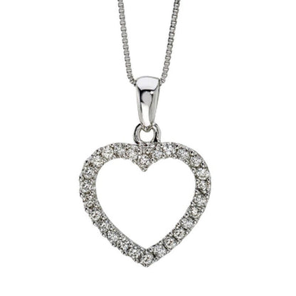 0.25 Ct. T.W. Diamond Heart Pendant in 14K Gold (H-I, I1)