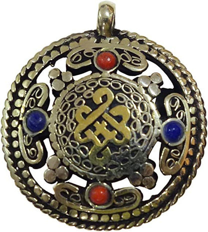 Handmade Designer Pendants for Women & Men, Coral & Lapis Lazuli Gemstone Pendan
