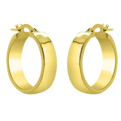 14K Italian Gold 20Mm Hoop Earrings