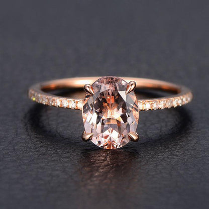 Limited Time Sale 1.25 Carat Morganite and Diamond Engagement Ring in 10K Rose G