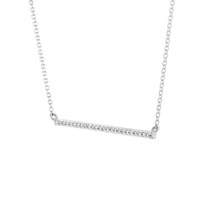 0.10 CT. T.W. Diamond Bar Necklace in 14K Gold