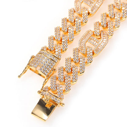 High Quality Full Diamond Men'S Hip Hop Necklace with Irregular Zircon