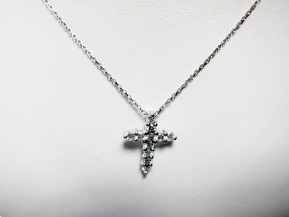 DIAMOND CROSS PENDANT CROSS SET PRONGS ROUND BRILLIANT