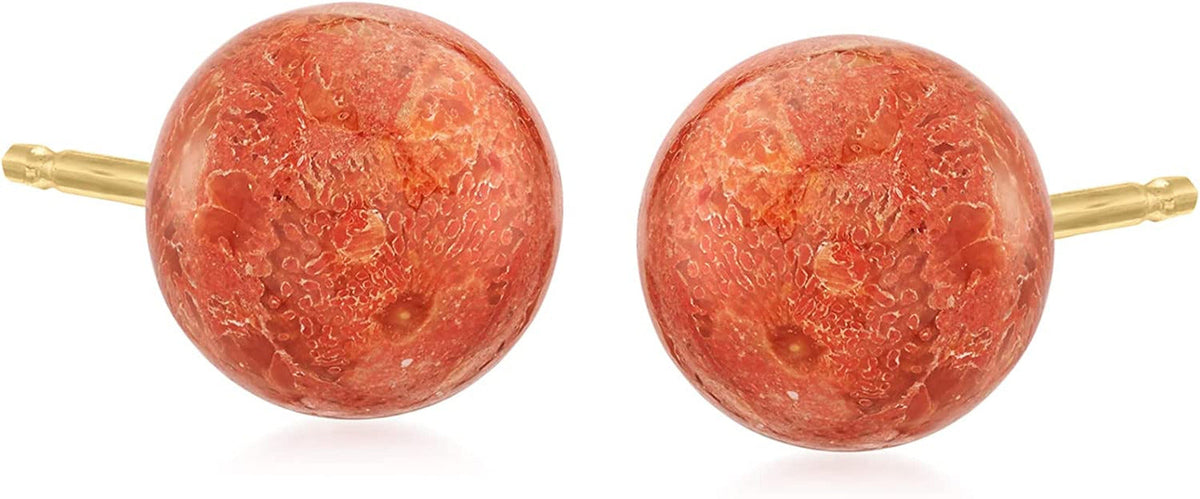 Gemstone Stud Earrings in 14Kt Yellow Gold