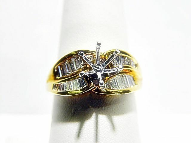 DIAMOND BAGUETTE SHAPE CHANNEL SET SETTING 6 PRONG