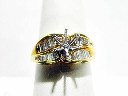 DIAMOND BAGUETTE SHAPE CHANNEL SET SETTING 6 PRONG
