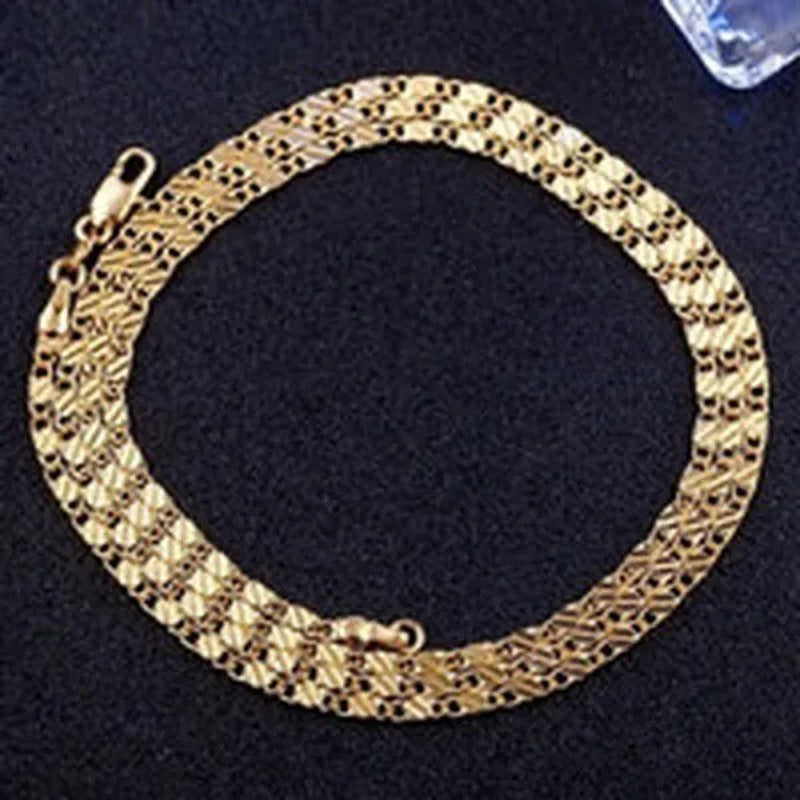 New Fashion Luxury Exquisite Men and Women Fashion Solid Chain Necklace 2Mm Wide