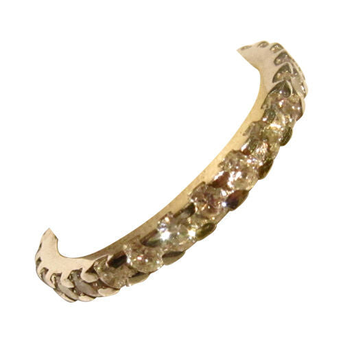 DIAMOND ROUND BRILLIANT SHAPE ETERNITY BAND GROOVED SET DIAMOND RING