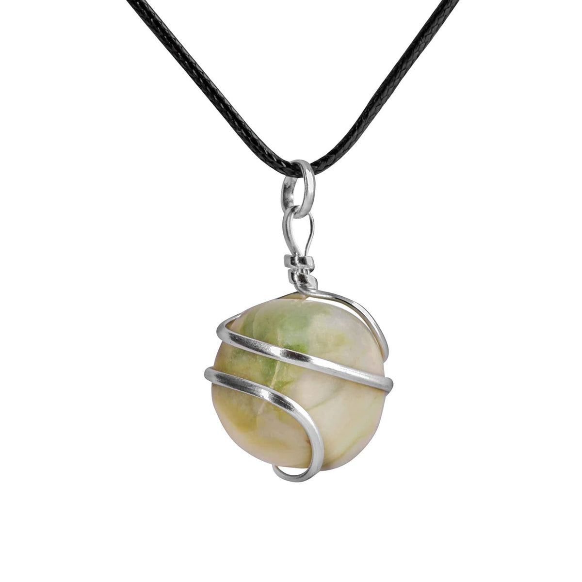 Crystal Necklace - Serpentine Stones - Chakra Necklace - Real Crystal Necklace -