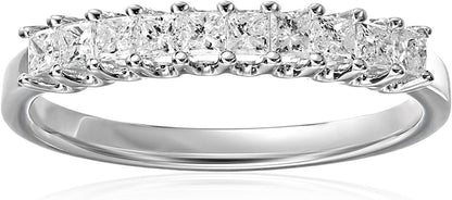14K White Gold Princess-Cut Diamond Wedding Band (1/2Cttw, H-I Color, I1-I2 Clar