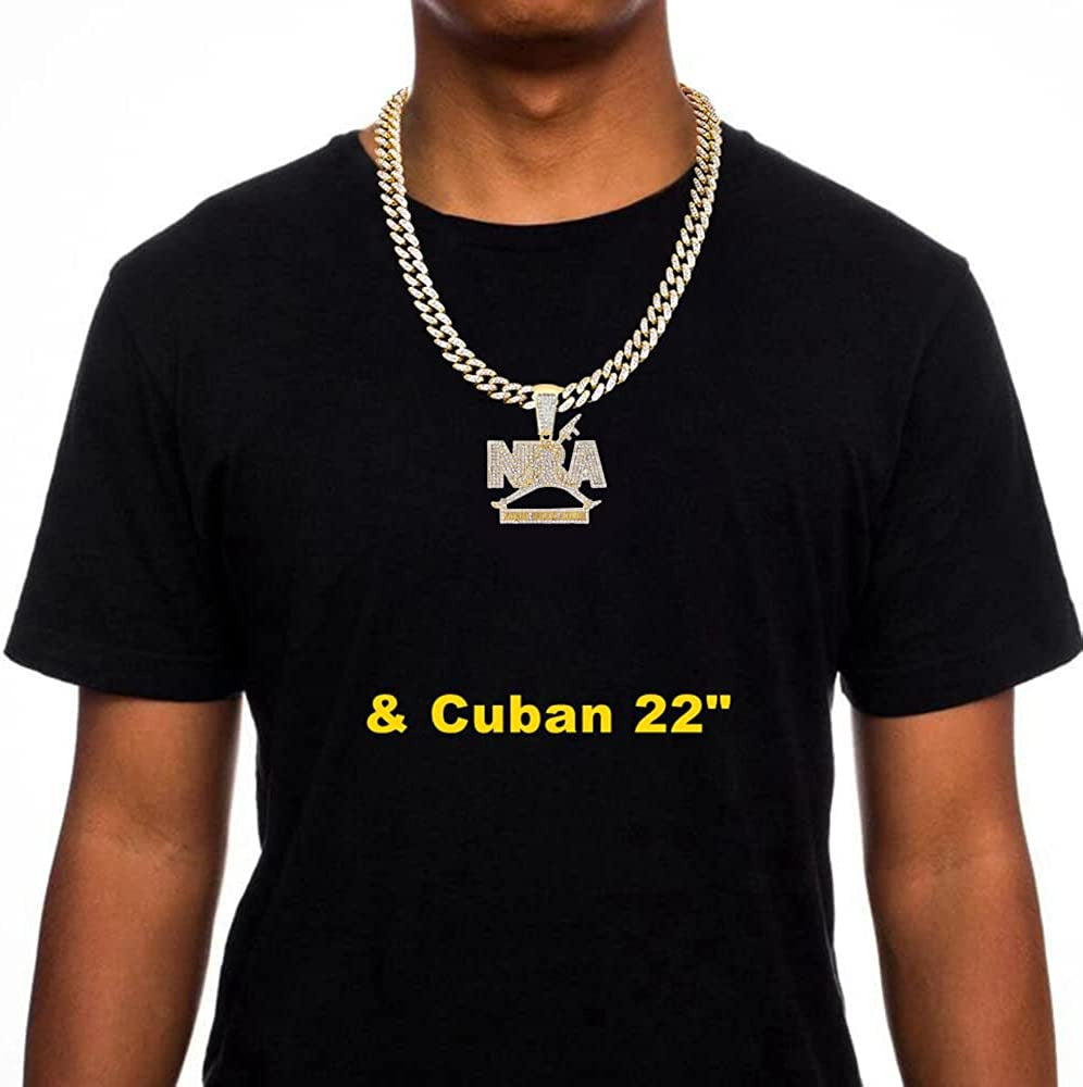 Iced Out Nba Pendant Silver Gold Young Boy Chains for Men,Hip Hop Rapper Pendant