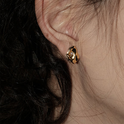 Rose Petal Tassel Stud Earrings