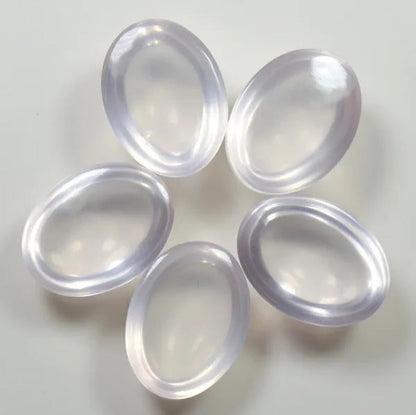 Original Rose Quartz Loose Gemstone Total 60 Carat 5 Pcs Lot Cabochon Oval Shape