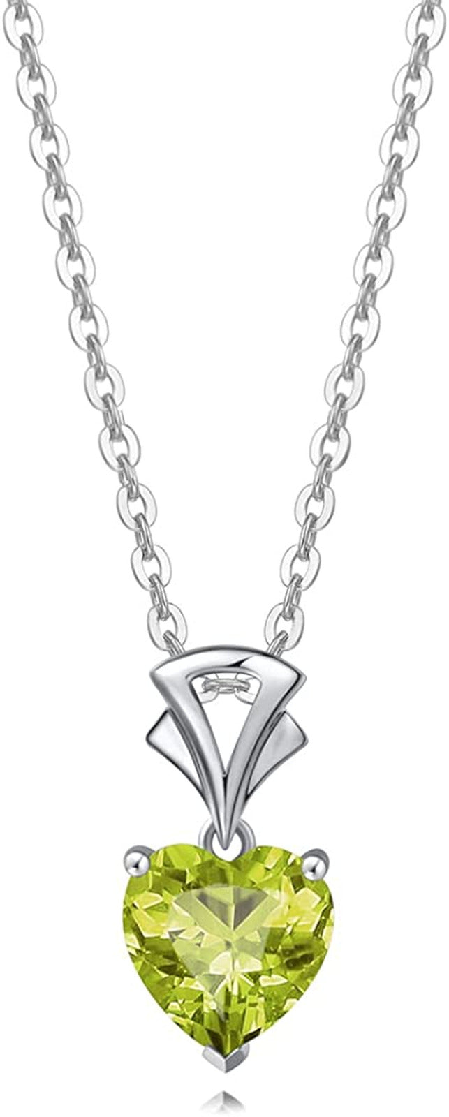 Valentines Day Gifts for Her 14K Solid White Gold Genuine or Created Gemstone Pe