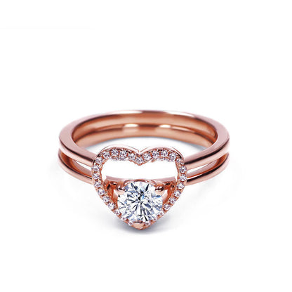 Heart-Shaped Diamond Creative Women'S Moissanite Ring
