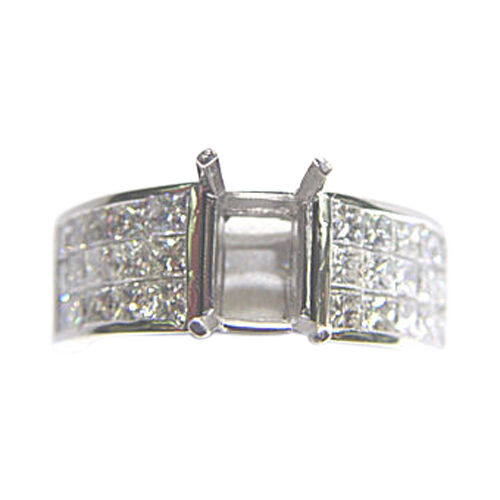DIAMOND 30 PRINCESS SHAPE DIAMOND 5X3 ROW SET INVISIBLE
