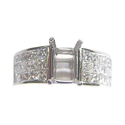 DIAMOND 30 PRINCESS SHAPE DIAMOND 5X3 ROW SET INVISIBLE