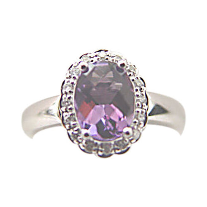 AMETHYST OVAL SHAPE FACETED 8.10X 6.10X 4.40MM DIAMOND