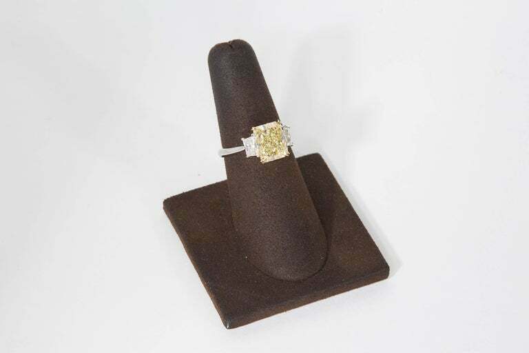 GIA Certified Fancy Yellow Diamond Engagement Ring