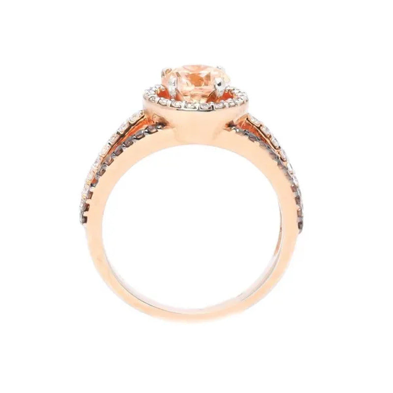 Luxury Exquisite Women'S 925 Sterling Silver round Garnet & White Sapphire & Bla
