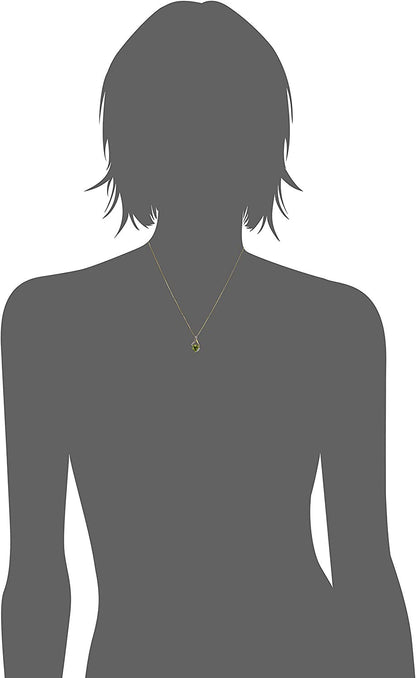 925 Sterling Silver Trillion Cut Gemstone and Accent Diamond Pendent Necklace fo