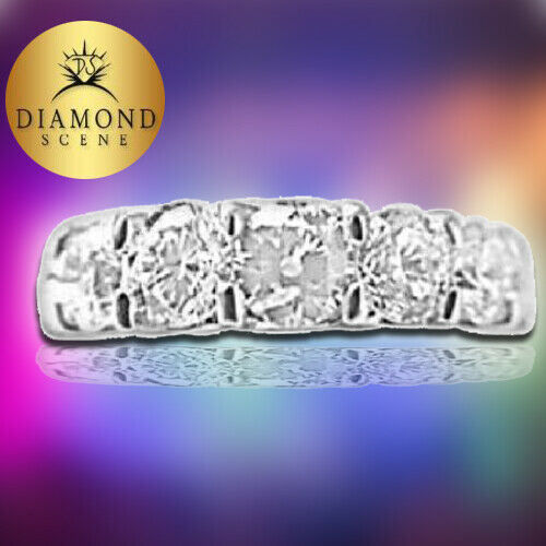 DIAMOND 15 ROUND BR SHAPE ETERNITY BAND COMMON PRONG U BASKET DIAMOND BAND