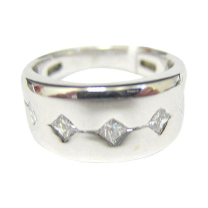 PRINCESS DIAMOND MENS BAND FIVE DIAMOND SET BEZEL SET DIAMOND BAND MEN RING