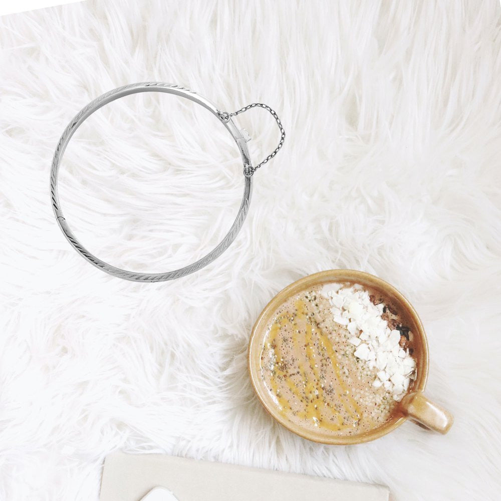 925 Sterling Silver Bracelets for Women Cuff Bracelet 7.5"