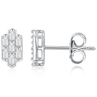 0.17 CT. T.W. Baguette Diamond Earrings in 14K White Gold