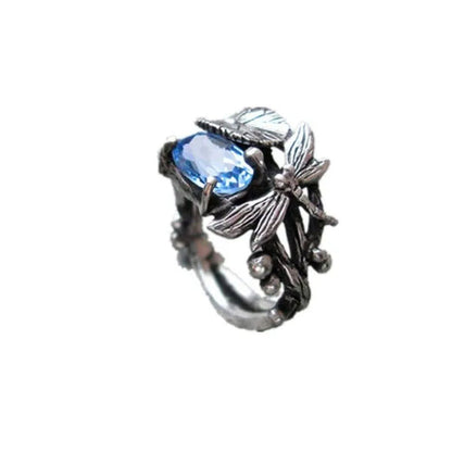Fashionable Women'S Simple Temperament Lotus Flower Diamond Jewelry Ring Squilla