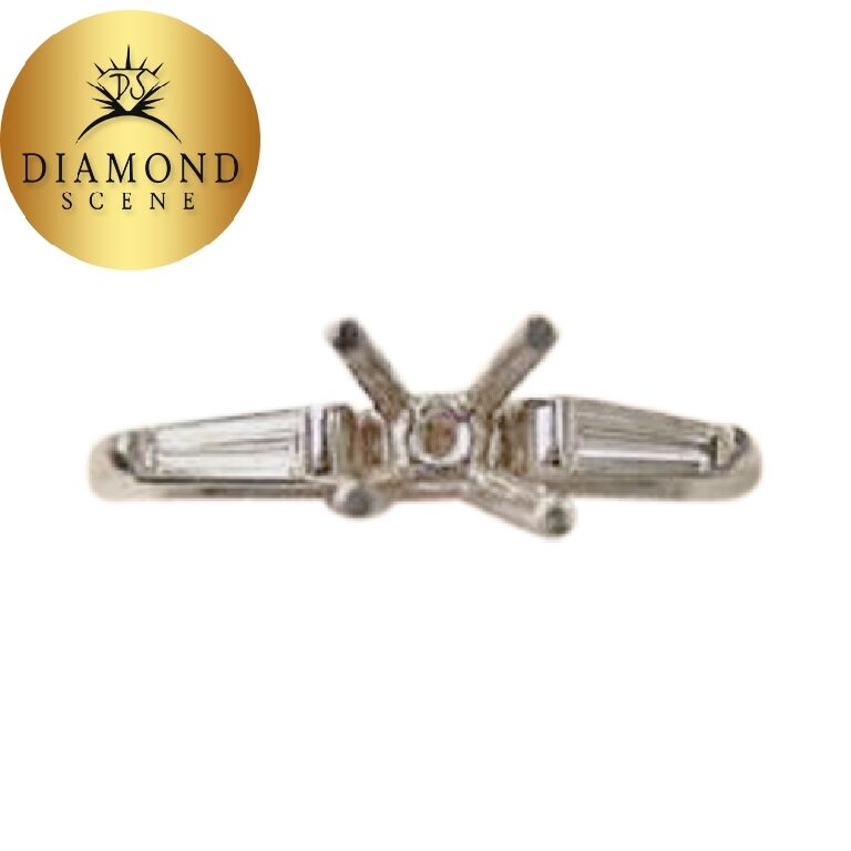 .38 CT DIAMOND 2 TAPERED BAGUETTE SHAPE SETTING IN PLATINUM