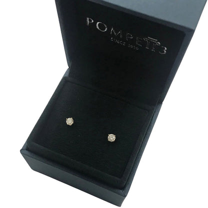 1/4 Carat Genuine Diamond Stud Earrings in 14K White Gold (I2-I3 Clarity, IJ Col