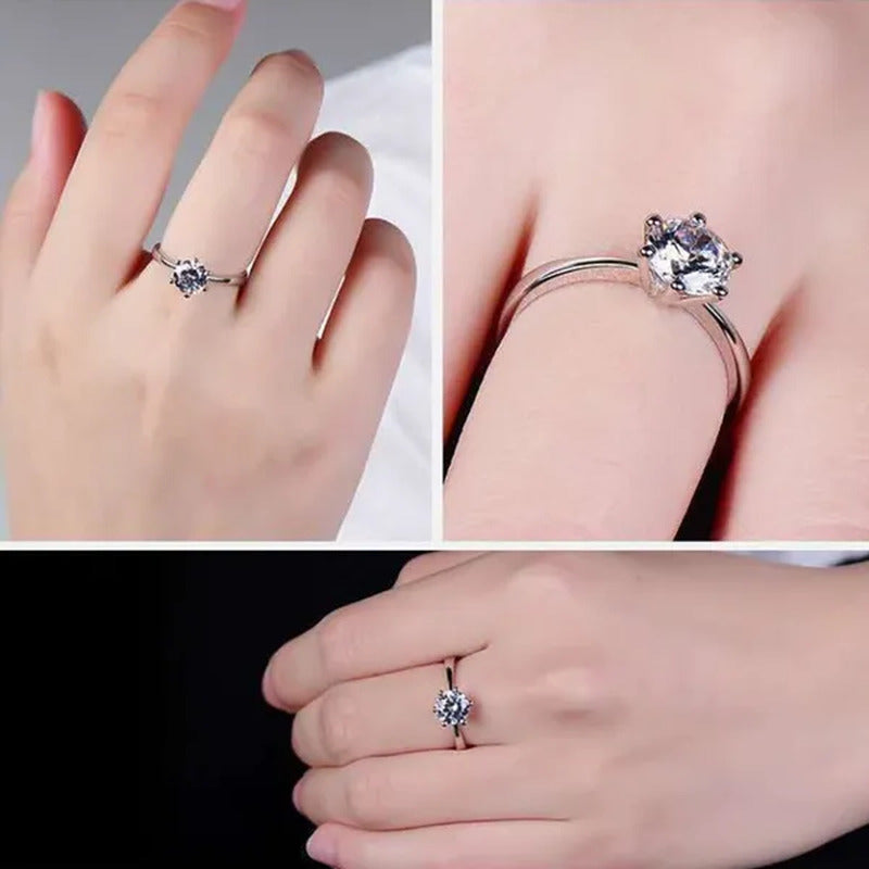 Latest Valentine'S Day Ladies Fashion 925 Sterling Silver Rings Diamond Rings St